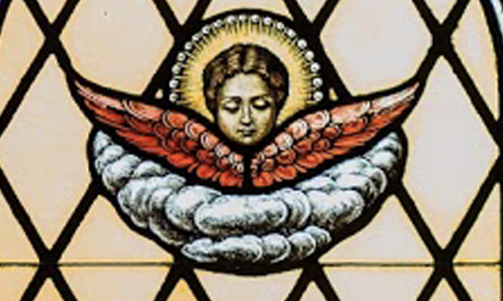 An angel in stained glass